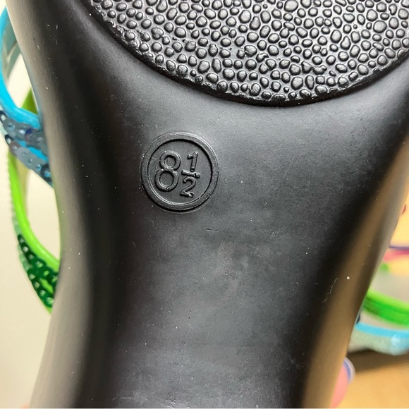 Seychelles multicolor sequin strappy slip on wedge sandals 8.5 - Picture 8 of 9